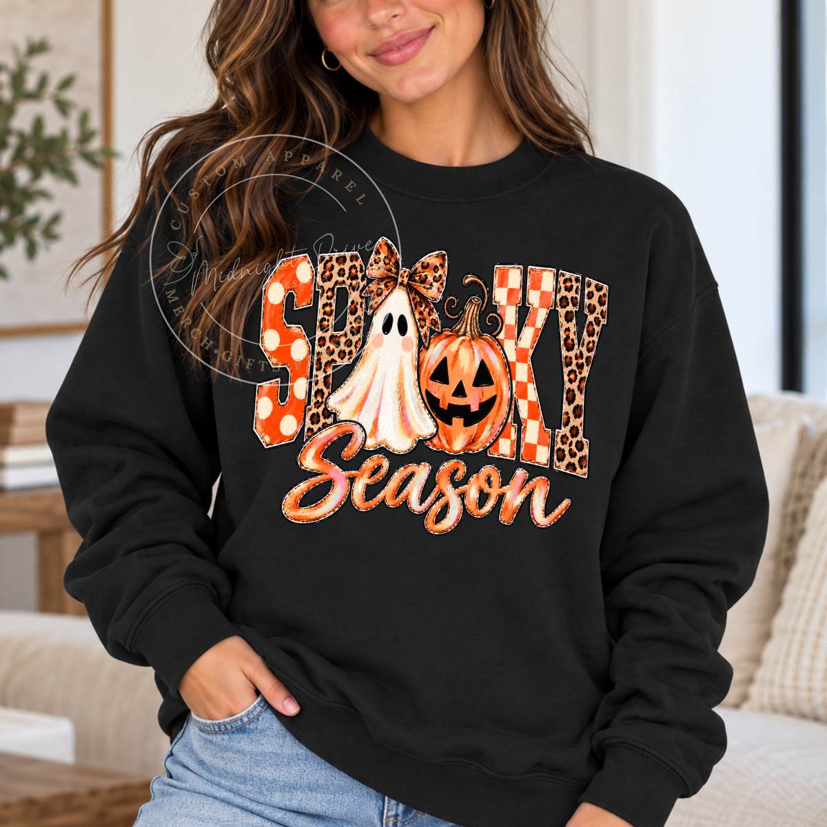 Spooky Season | Ghost | Pumpkin | Adult Sweatshirt | Multiple Color Options