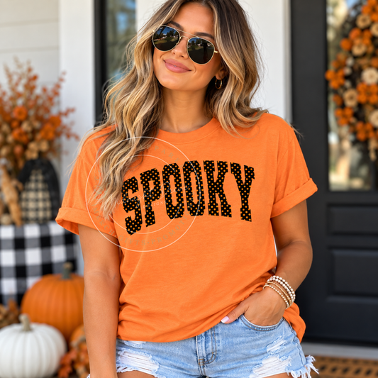 Spooky | Arched | Polka Dots | Adult T-Shirt | Multiple Color Options