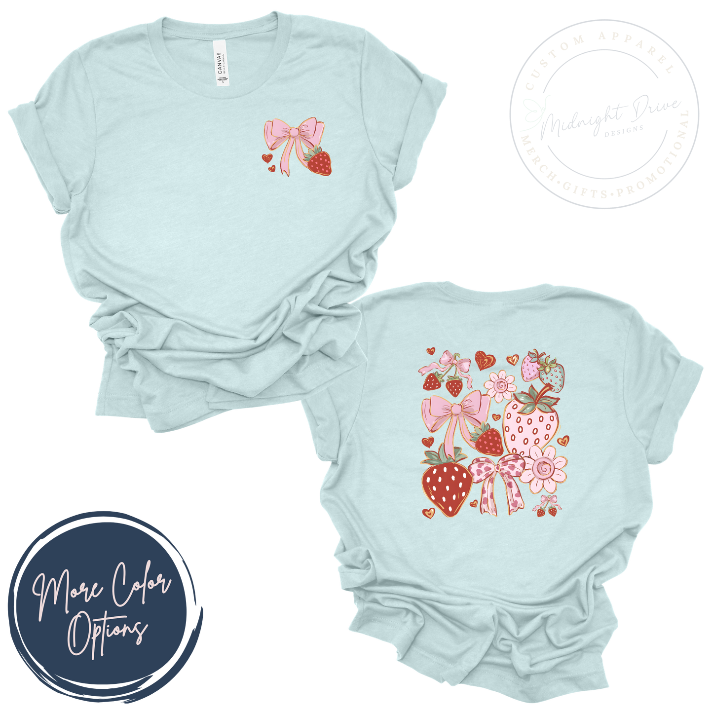 Strawberry and Bows | Unisex T-shirt