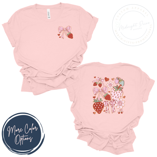 Strawberry and Bows | Unisex T-shirt
