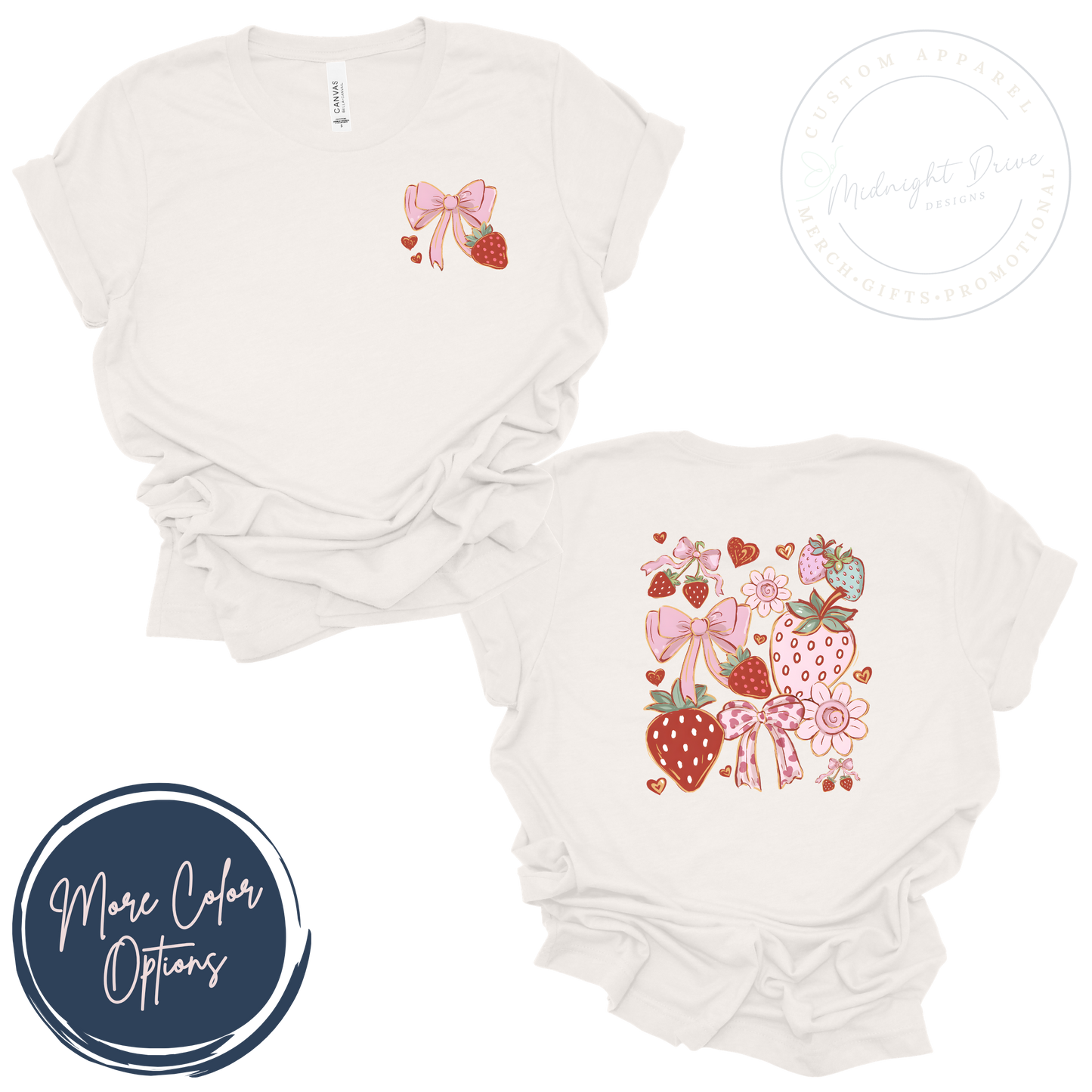 Strawberry and Bows | Unisex T-shirt