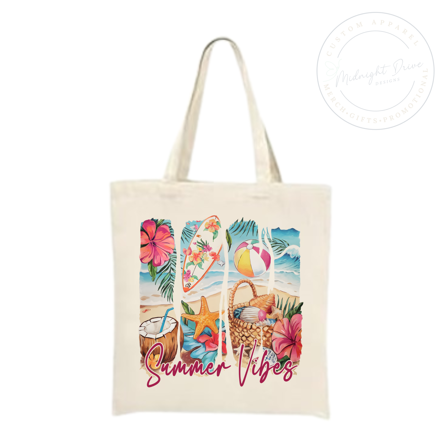 Summer Vibes | Natural | Tote Bag