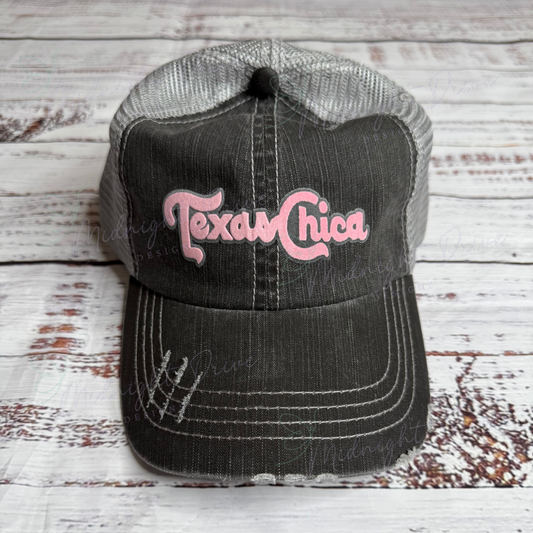 Texas Chica | Pink or Black Cap