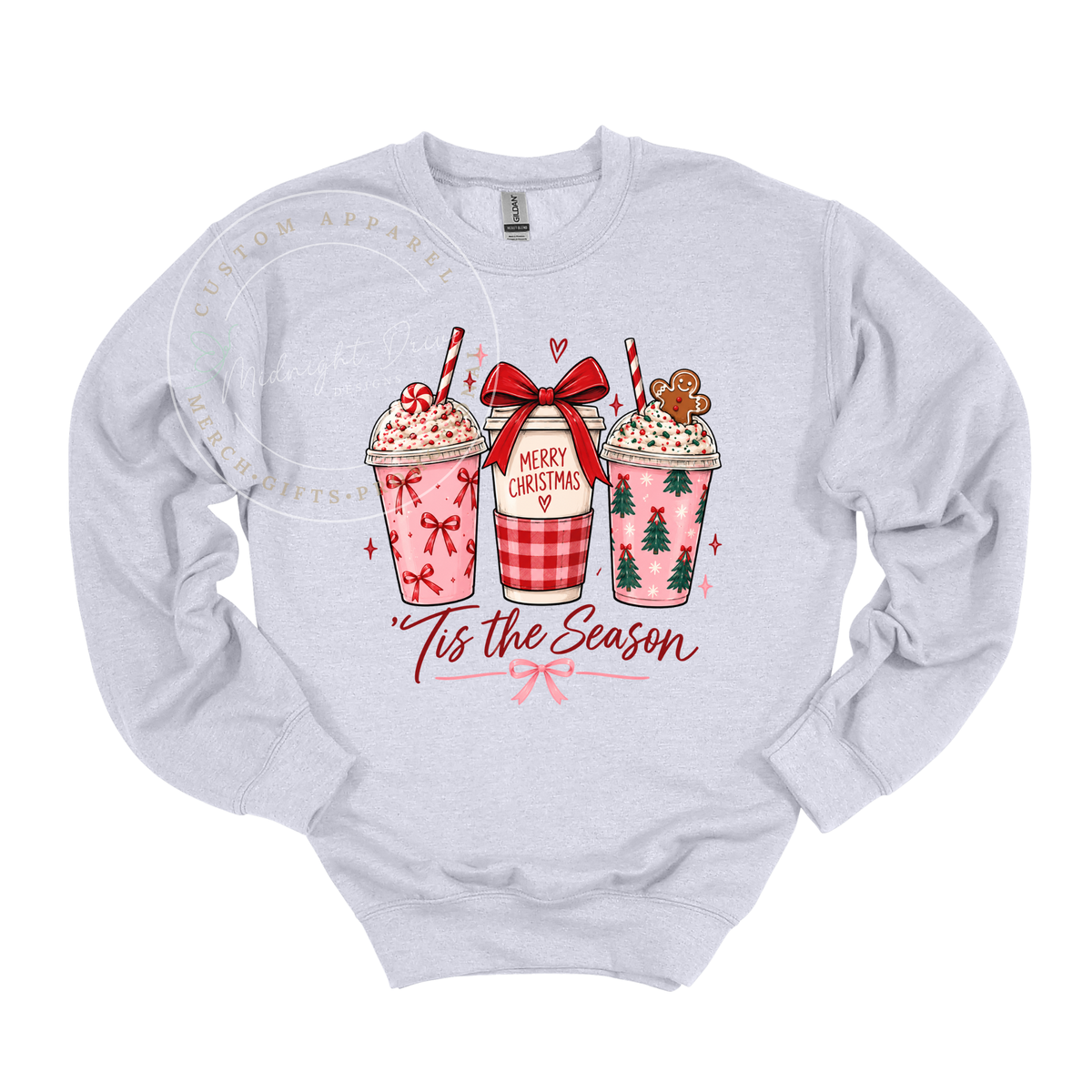 'Tis the Season | Pink Drinks | Adult Sweatshirt | Multiple Color Options