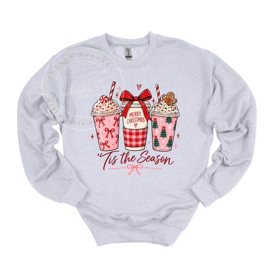 'Tis the Season | Pink Drinks | Adult Sweatshirt | Multiple Color Options