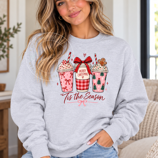 'Tis the Season | Pink Drinks | Adult Sweatshirt | Multiple Color Options
