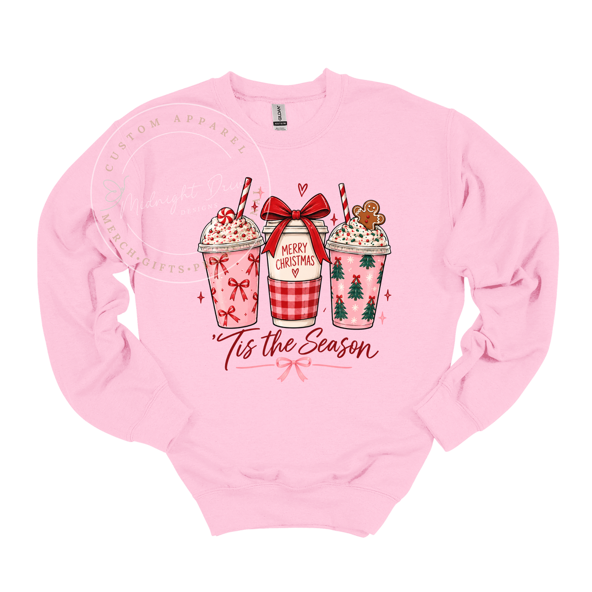 'Tis the Season | Pink Drinks | Adult Sweatshirt | Multiple Color Options