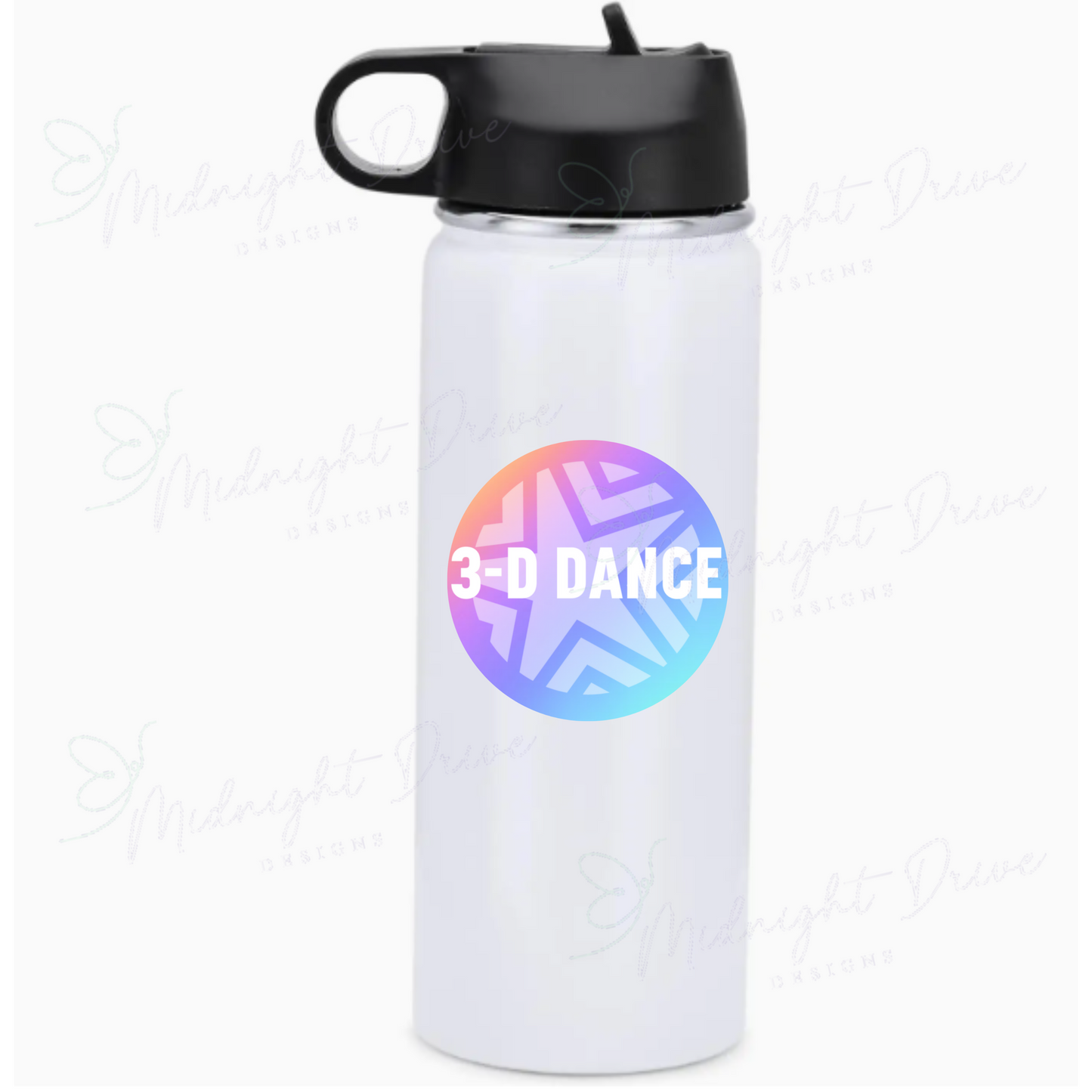 3-Dance Yellow/Pink Stainless Steel Water Bottle - 18oz.