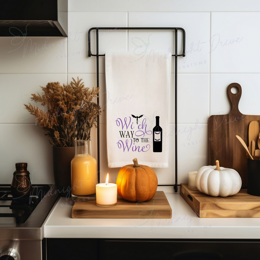 Witch Way to the Wine | Tea Towel
