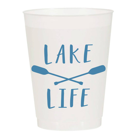 Lake Life | Oar | Party Frosted Cups | Summer | Set of 6