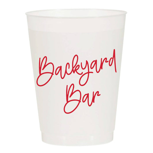 Backyard Bar | Party Frosted Cups | Summer | Set of 6